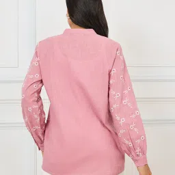 Styli Pink Floral Print Shirt image 2