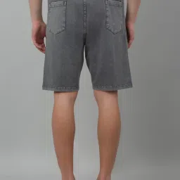 Cantabil Grey Regular Fit Denim Shorts image 2