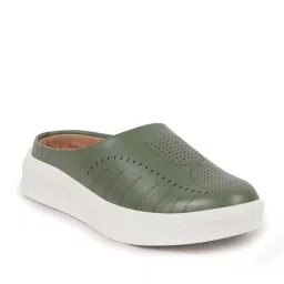 Fausto Women's Olive Mule Shoes image 2