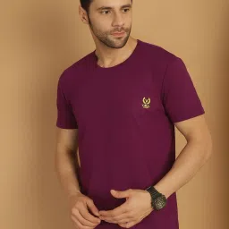 Vimal Jonney Blue & Purple Regular Fit T-Shirt image 2