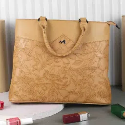 Metro Beige Textured Large Shoulder Handbag-picture-28