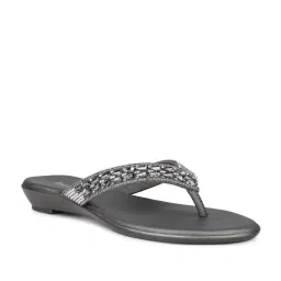 Inc.5 Women's Pewter Thong Wedges image 2
