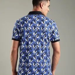 Tommy Hilfiger Ultra Blue Printed Regular Fit Cotton Polo T-Shirt image 2