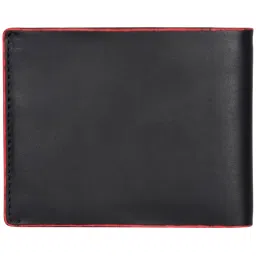SASSORA QIU Black Leather RFID Bi-Fold Wallet image 2