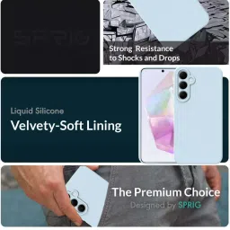 Sprig Back Cover for Samsung Galaxy M55 5G (Blue) image 2