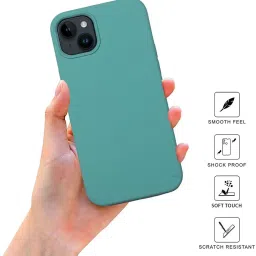 Sprig Liquid Silicone Back Cover for APPLE iPhone 14 (Blue) image 2