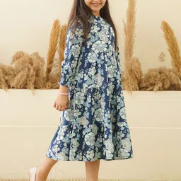 BAESD Print Puff Sleeve Applique Fit & Flare Dress image 3