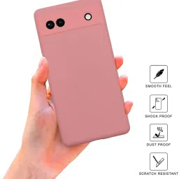 Sprig Liquid Silicone Back Cover for GOOGLE PIXEL 6A (Pink) image 2
