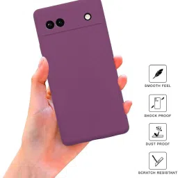 Sprig Liquid Silicone Back Cover for GOOGLE PIXEL 6A (Purple) image 2
