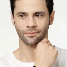 NVR Black & Silver Stainless Steel Cuff Bracelet for Men - Set of 2 image 2