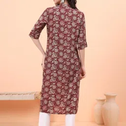 Aravalii Maroon Printed Kurti image 2