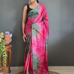 KALINI Tie and Dye Pure Chiffon Ready to Wear Jamdani Saree-picture-41