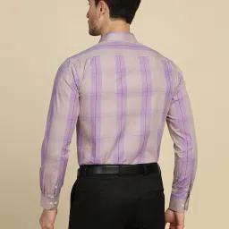 TAHVO Purple Regular Fit Check Shirt image 2