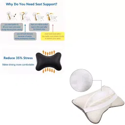 Auto Pearl Black & Red Velvet Car Cushion for Renault Lodgy, RB249 image 5