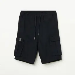 Fame Forever By Lifestyle Navy Cotton Regular Fit Shorts-picture-20