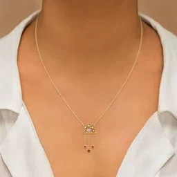 CANDERE A KALYAN JEWELLERS COMPANY 14Kt Gold Necklace With 0.151 Carat Diamond - 3.80 g image 2