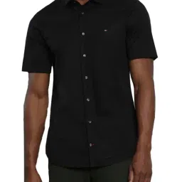 Tommy Hilfiger Black Cotton Slim Fit Shirt-picture-41