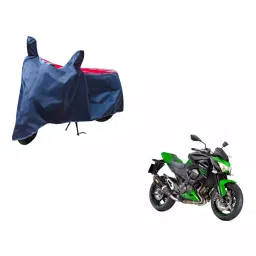 Auto Pearl Waterproof Two Wheeler Cover For Kawasaki Z800 (Red & Blue)-image-61