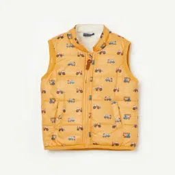 Juniors By Lifestyle Mustard Regular Fit Printed Jacket-picture-31