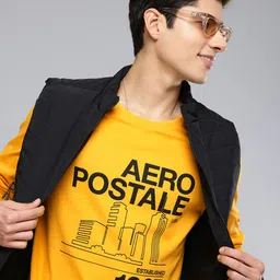 Aeropostale Brand Logo Printed Pure Cotton T-shirt-picture-38