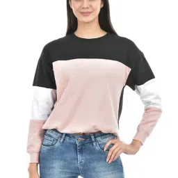 NUMERO UNO Multicolor Cotton Color-Block Sweatshirt-picture-24