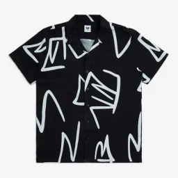 Y&F Kids by Westside Black Abstract Pattern Resort-Fit Shirt-picture-28