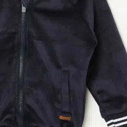 Juniors By Lifestyle Navy Cotton Regular Fit Jacket image 3