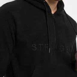 Duke Black Regular Fit Printed Hooded Sweatshirt image 4