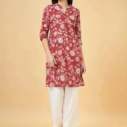 Rangmanch by Pantaloons Brown Printed Straight Kurti-picture-45