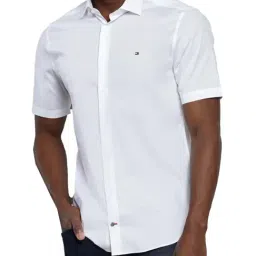 Tommy Hilfiger Bright White Cotton Slim Fit Shirt-picture-14