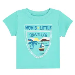 Miniklub Boys Green Knit Digital Print Regular Fit T-Shirt-picture-20