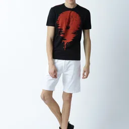 Huetrap Men Black Printed Round Neck T-shirt-picture-15