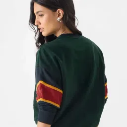 The Souled Store Green Cotton Printed Sweatshirt image 2