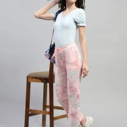 Monte Carlo Pink Cotton Printed Trackpants image 4