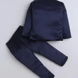 Fourfolds Boys Navy Blue Indowestern Sets image 2