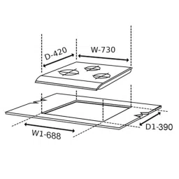 Glen 1073 HT BW Toughened Glass Top 3 Burner Automatic Hob (Sturdy Pan Support, Black/White) image 5