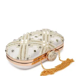 FOR THE BEAUTIFUL YOU Embroidered Box Clutch image 4