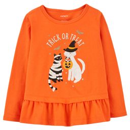 Carter's Trick Or Treat Peplum Jersey Tee - Orange-picture-36