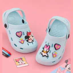Disney by Yellow Bee Perforated Clogs With Minnie Mouse & Daisy Duck Charms - Light Blue-image-84
