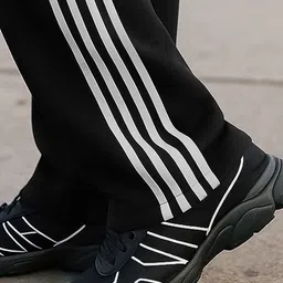 Maniac Men Cotton Baggy-Fit Side Stripe Mid Rise Track Pants image 5