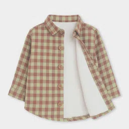 Mi Arcus Woven Full Sleeves Checked Shirt - Brown image 4