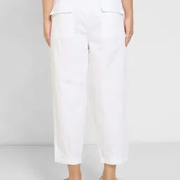 Honey By Pantaloons White Cotton Regular Fit Trousers image 2