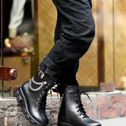 Shoetopia Kids Black Casual Booties-picture-23