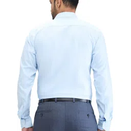 Park Avenue Blue Slim Fit Texture Shirt image 2