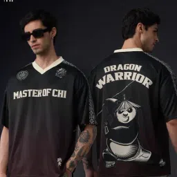 The Souled Store Black Polyester Graphic Relaxed Fit Sports T-Shirt-picture-29