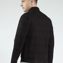 Monte Carlo Navy Blue Regular Fit Checks Jacket image 2