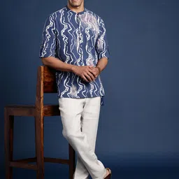 Taavi Pure Cotton Printed Dabu Short Kurta image 5