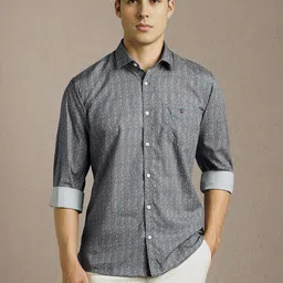 Louis Philippe Sport Geometric Printed Slim Fit Casual Shirt-picture-15