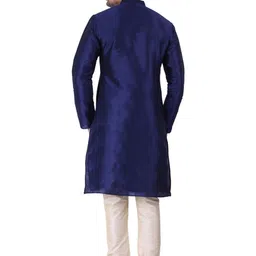 JEXI Men Regular Dupion Silk Kurta with Churidar image 2