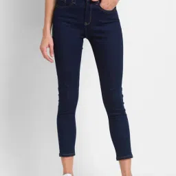 Spykar Blue High Rise Jeans-image-3